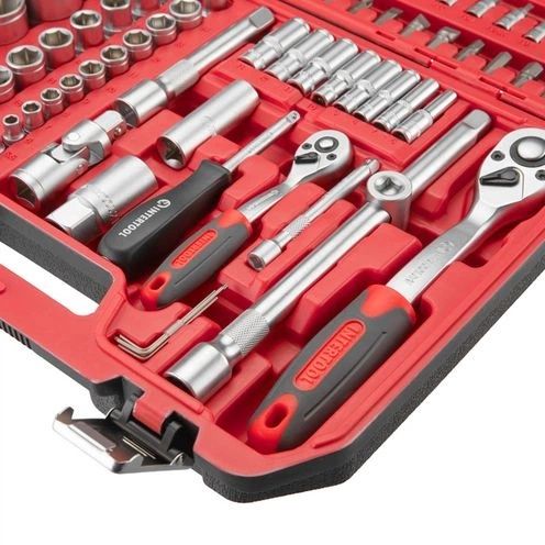 Набір інструментів INTERTOOL ET-9108 1/2″ та 1/4″ 110 одиниць