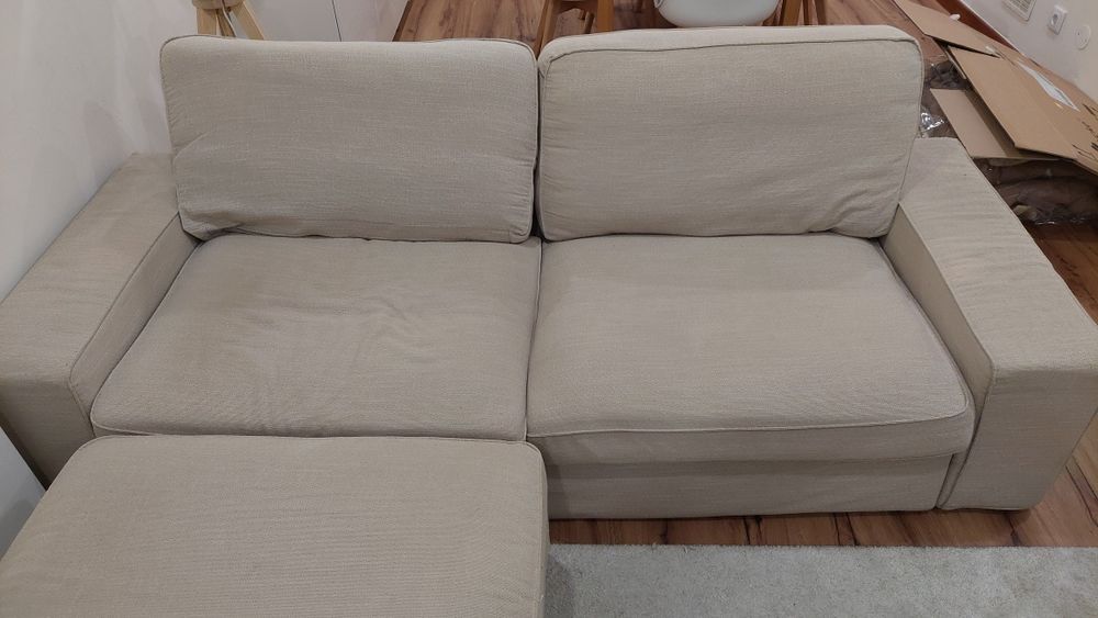 Capa sofá kivik 3 lugares IKEA beje claro