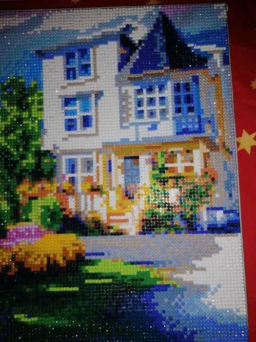 Алмазная вышивка на подрамнике. Готовая работа. Размер 30*40см.