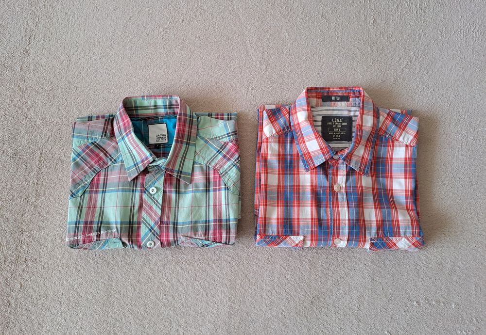ZESTAW dwie koszule JACK & JONES i H&M roz. S styl moda klasyka