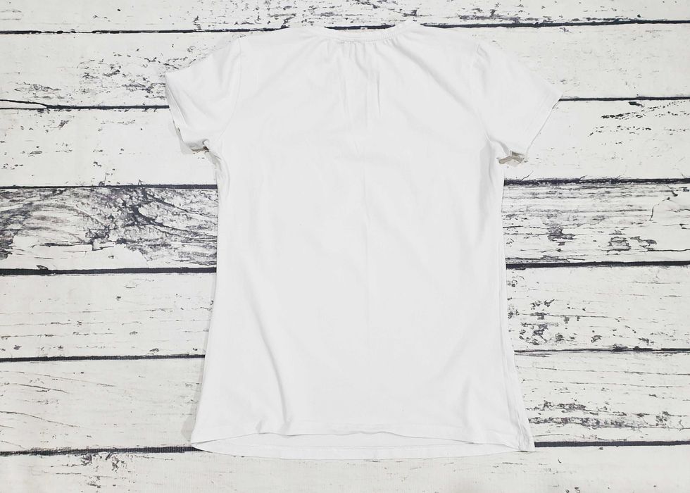 CALVIN KLEIN * koszulka * napisy * damska * biała * L