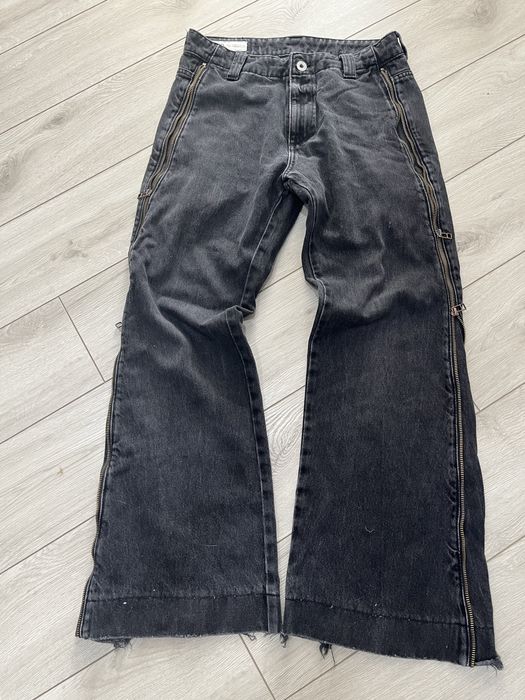 Flared jeans zip zara