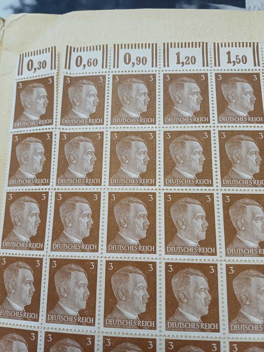 Znaczki pocztowe III Rzesza, Adolf Hitler, oryginał.