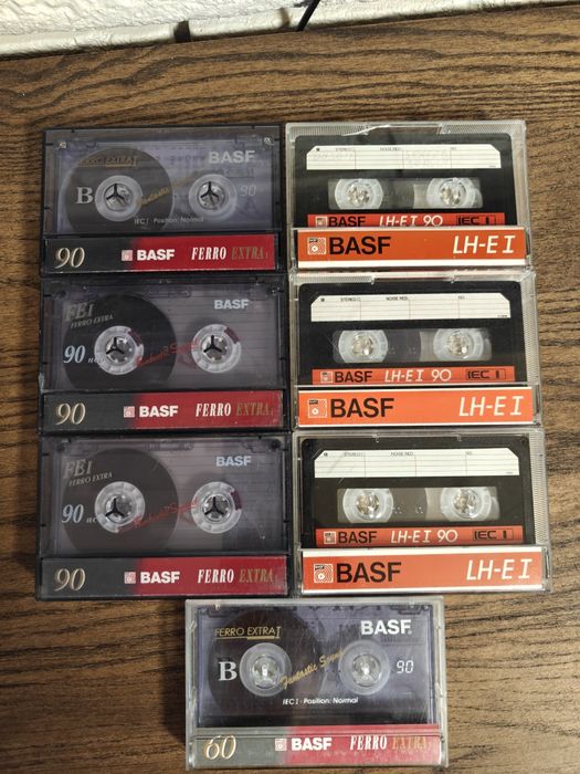 Аудіокасети, касети  BASF, TDK, Denon, Sony