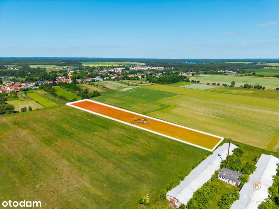 Działka budowlana 1,0036 ha | WZ | Duży potencjał inwest. | Koczała