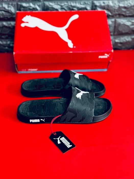 Шлепанцы мужские пума/puma слансы шлепки пума тапочки на лето puma резиновые тапочки силиконовые шлепанцы капці літні чоловічі шлепанці черные тапочки