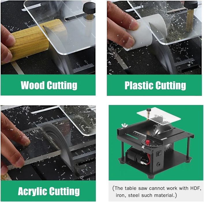 Wielofunkcyjna mini piła stołowa przecinarka elektryczna Akcesoria