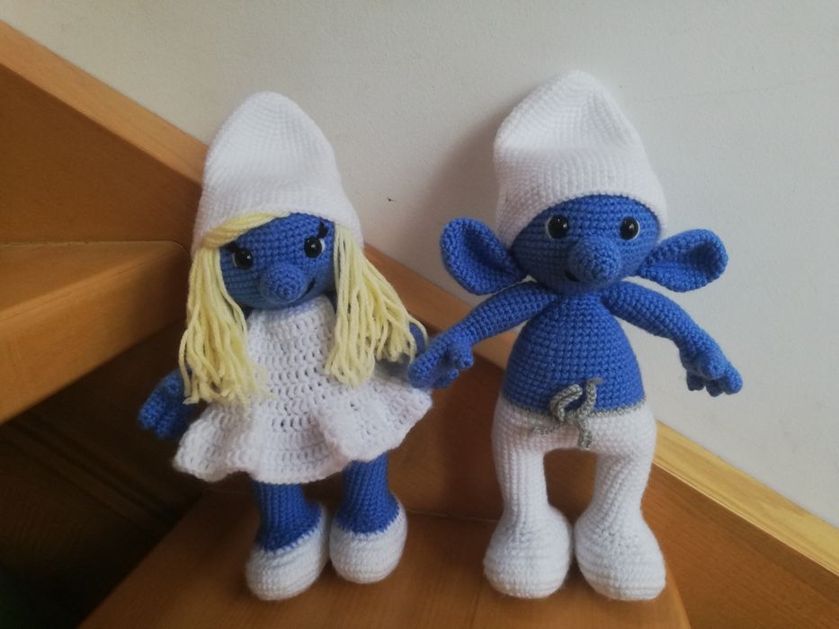 Smerf, Smerfetka, maskotka, szydełko