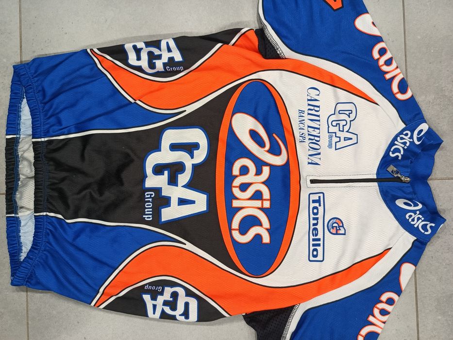 Vintage koszulka Asics kolarska roz. M męska rowerowa