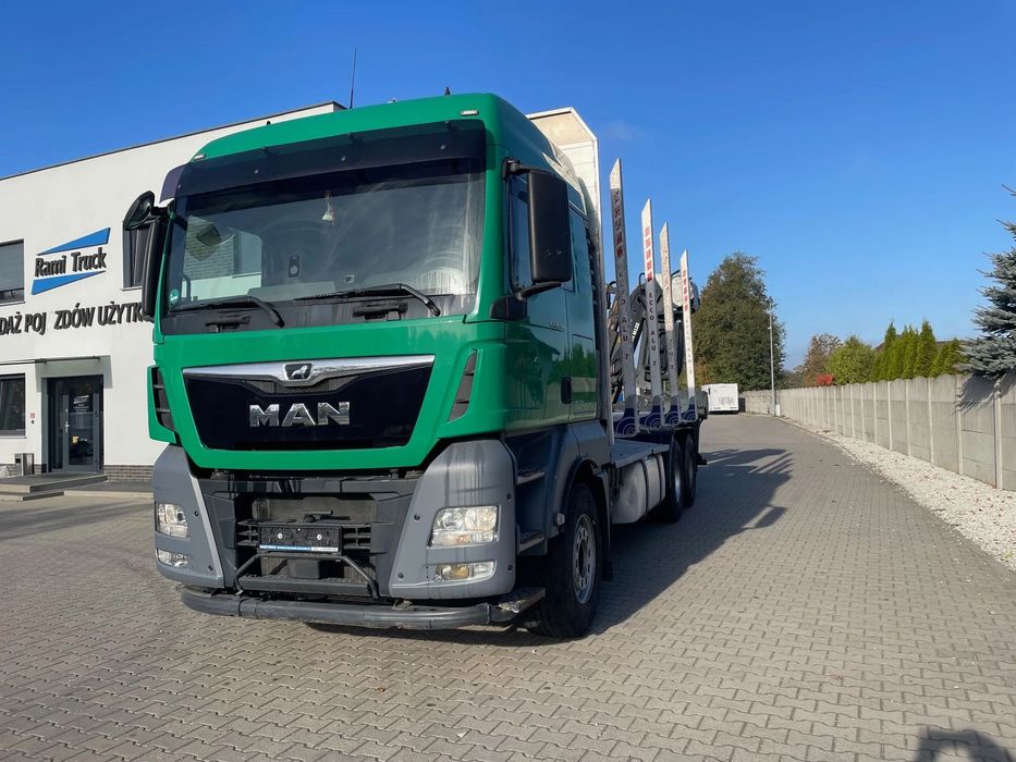 MAN TGX 26.500, 6x4, HDS EPSILOM M12Z, do transportu drewna.