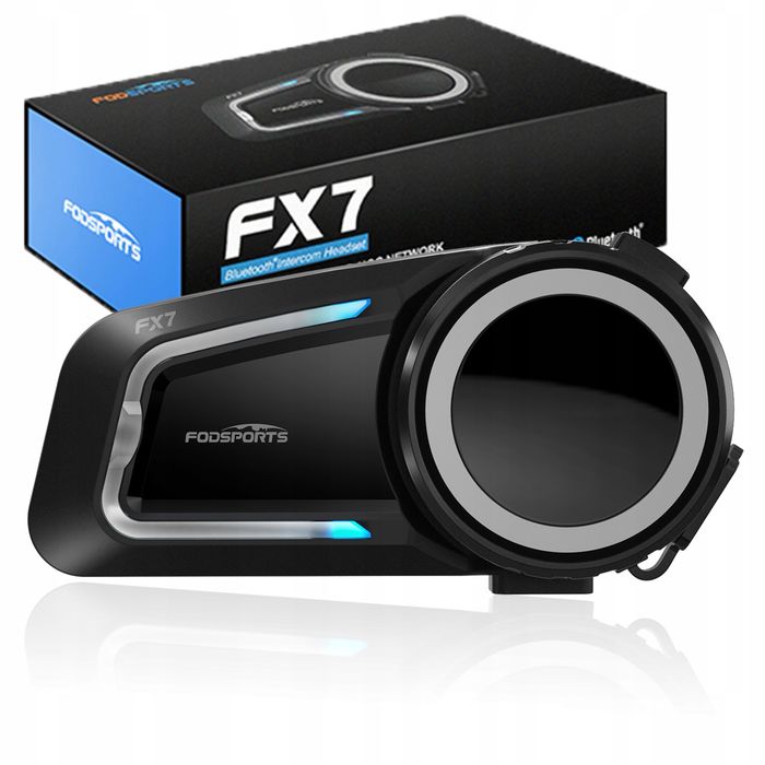 Interkom motocyklowy rowerowy do kasku Fodsports FX7 mesh bluetooth 5.4 ...