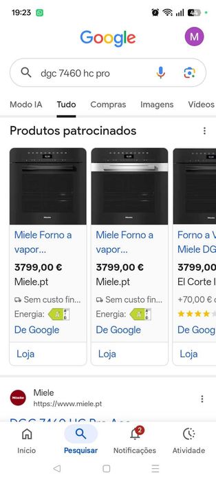 Forno Miele a vapor