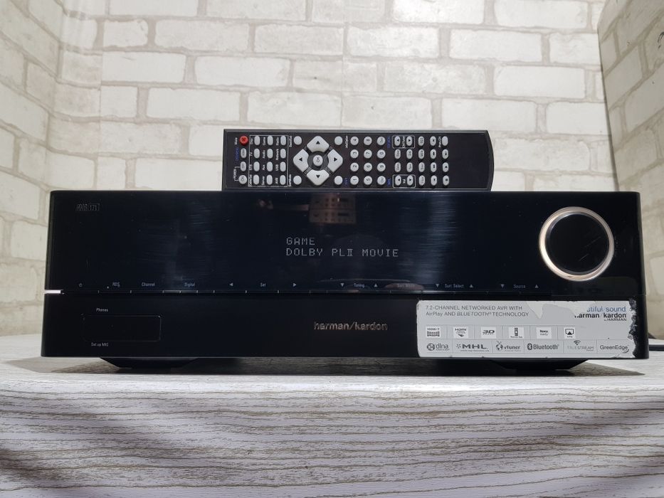 7.2 AV ресивер HARMAN KARDON AVR 171, +1., *7x100 Вт,AirPlay,USB, Blue