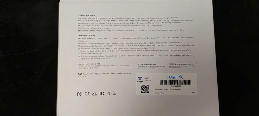 Kamera Reolink DUO F1-P Floodlight - PoE. Nowa