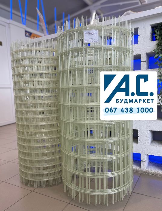 Сітка композитна кладочна 2мм 50х50 (25м) , 3мм 100х100 (25м) !