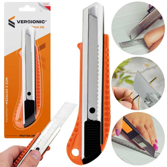 Aluminiowy nożyk tapeciak do cięcia papieru kartonu folii