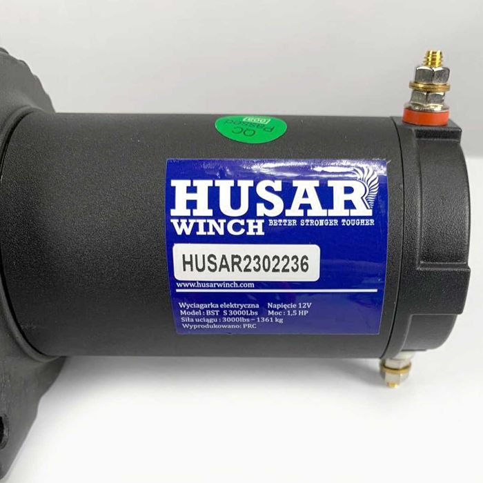 Лебідки електричні для квадроцикла 1400 кг, 12В, трос (Польша Husar)