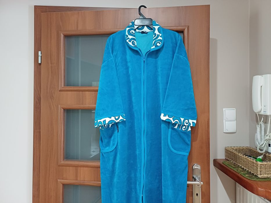 Szlafrok damski  turkusowy 4XL.