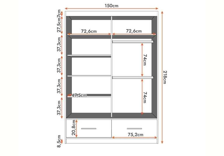 Szafa FLORENCE 150 cm Idźczak  Meble