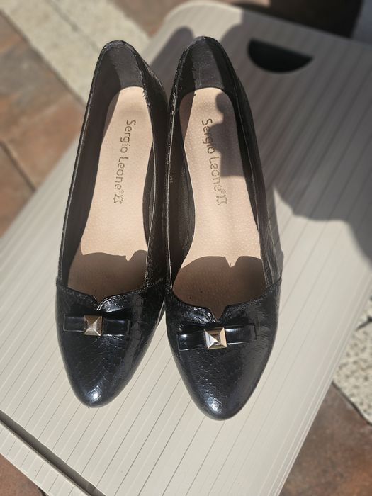 Eleganckie baleriny Sergio Leone – czarne, rozmiar 37