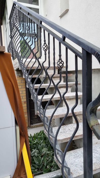Balustrada, poręcz stalowa zewnętrzna na schody