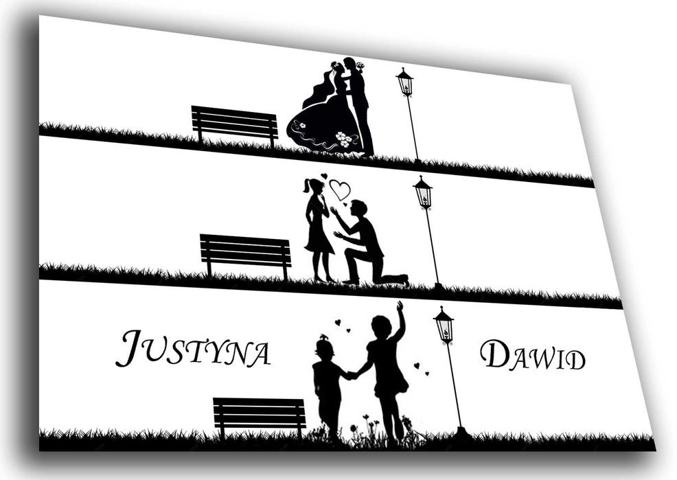 Opłatek na tort Gruby POŁYSK Historie ślubne