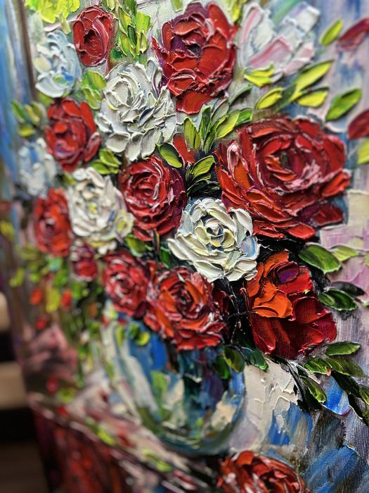 Картина олія 50х70см . Квіти