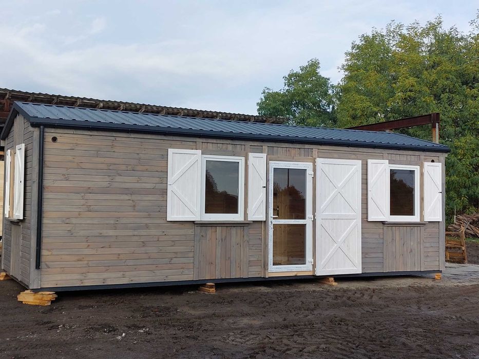 Domek drewniany ocieplony 8mx3,2m