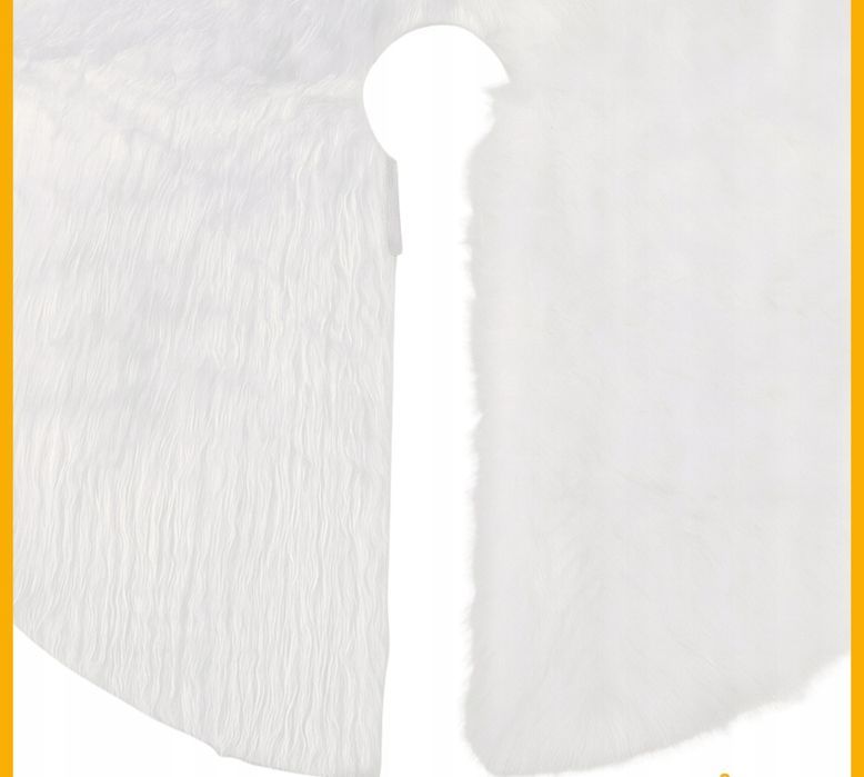 Nowy biały puszysty dywan pod choinkę 120 cm
