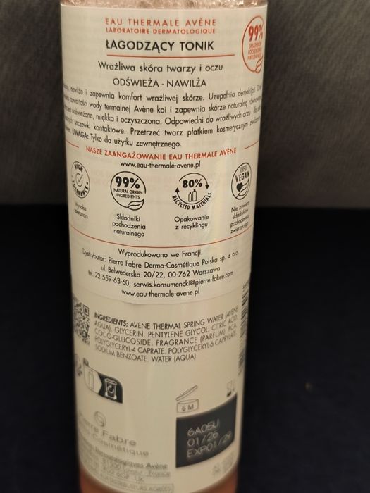 Avene tonik łagodzący