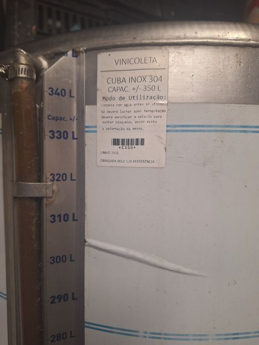 Cuba inox 350 litros