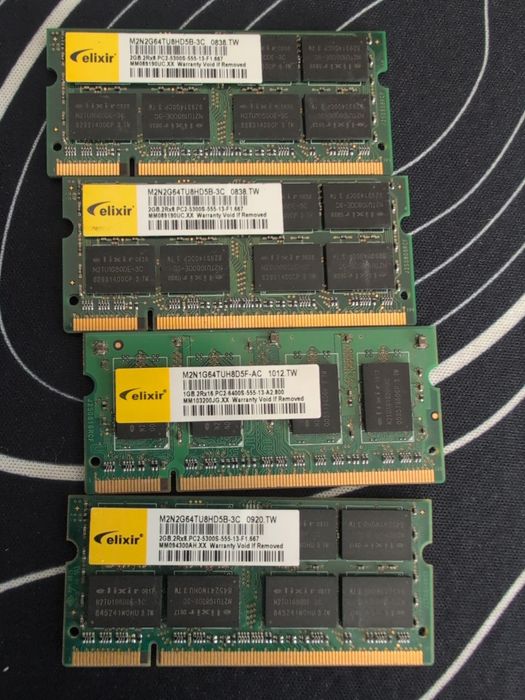 Ram DDR2 1gb + 2gb so-dimm