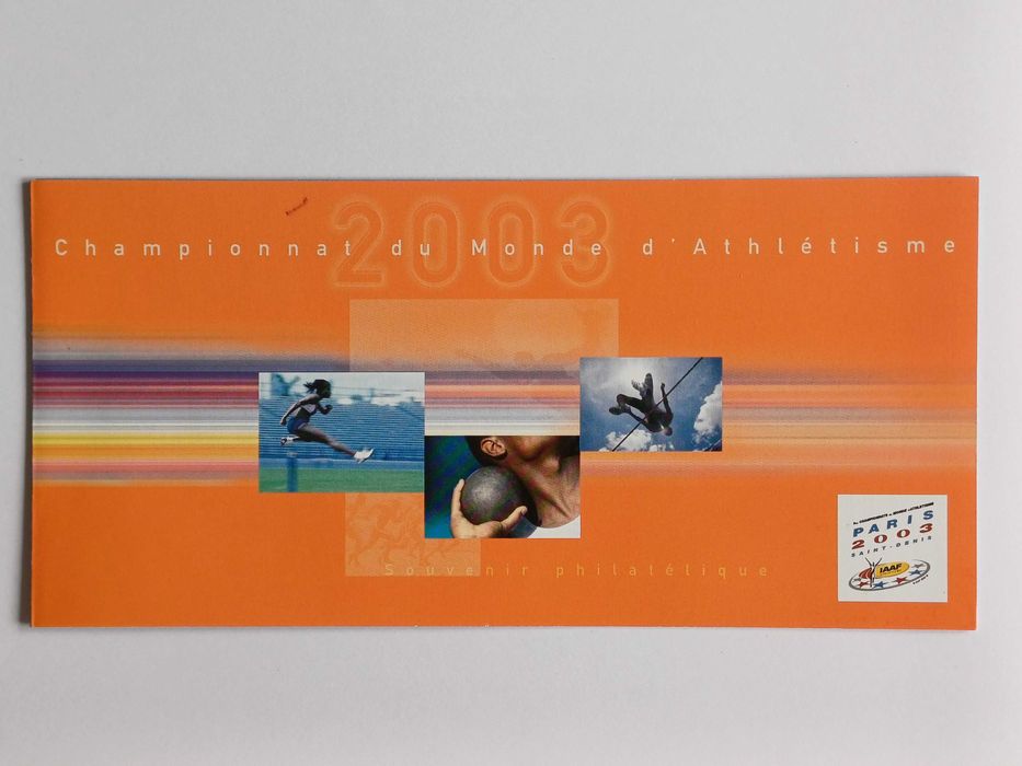 Filatelia - França Souvenir Campeonato Mundo Atletismo, 2003 – 2,00€