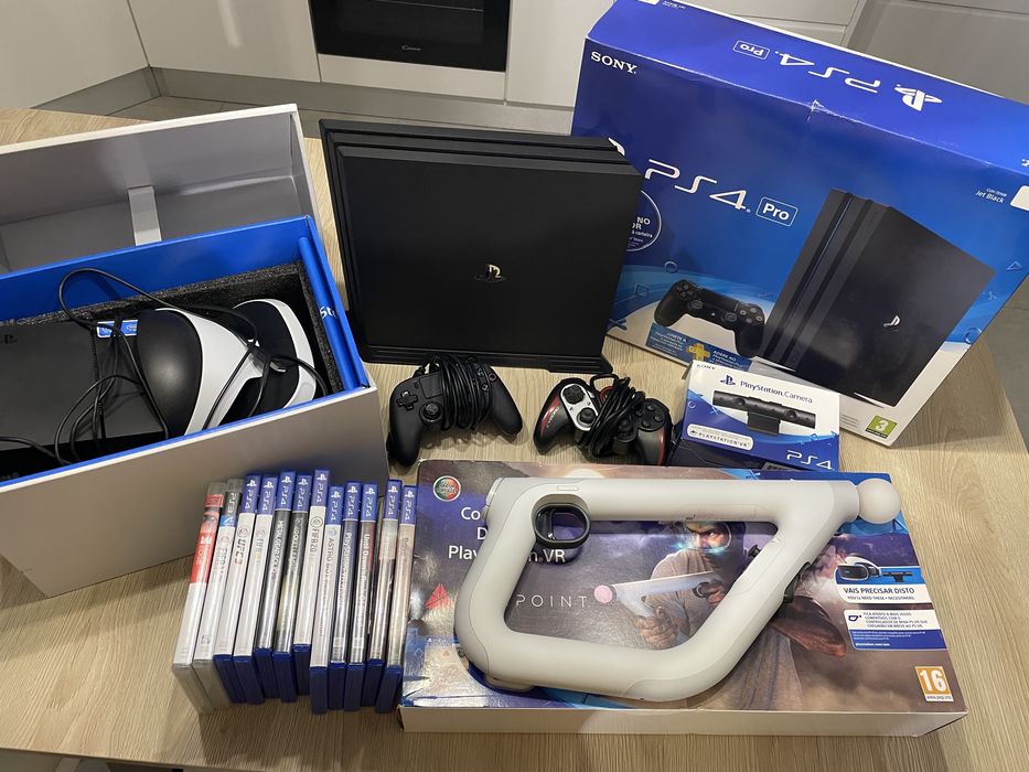 Pack PS4 Pro 1tb + kit VR + camara + arma + jogos