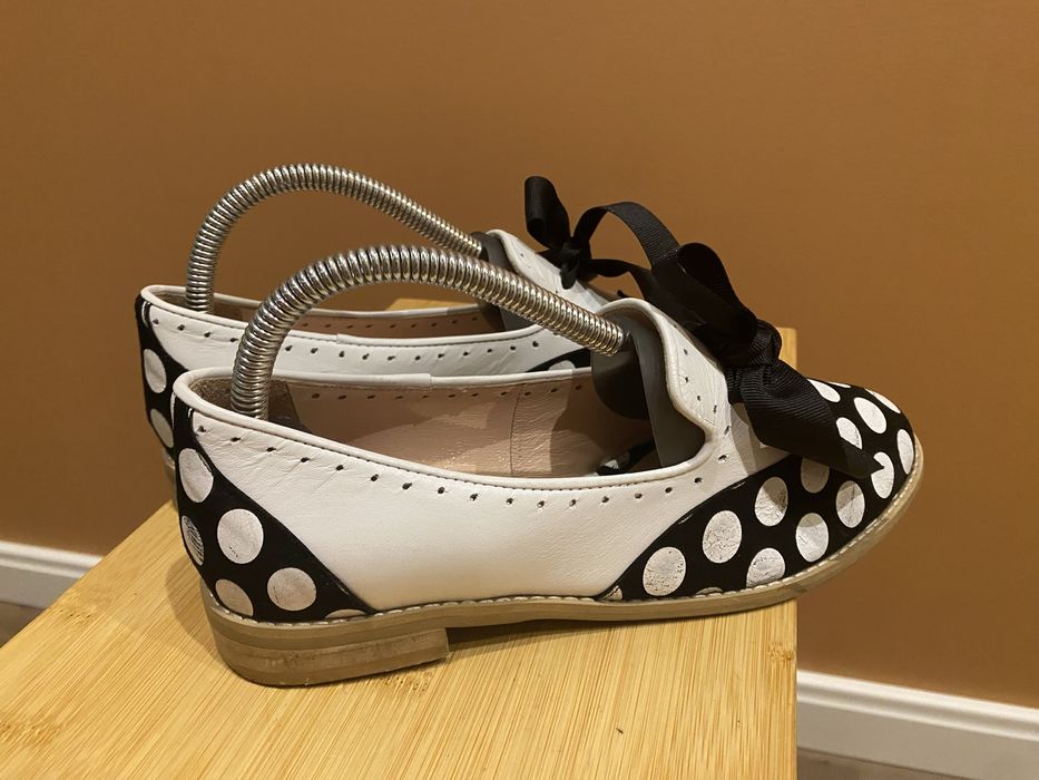 Loft37 L37 mokasyny, polbuty 37 w groszki