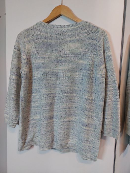 Niebieski sweter 42/XL szary sweter 44/XL kolorowy sweterek pleciony s