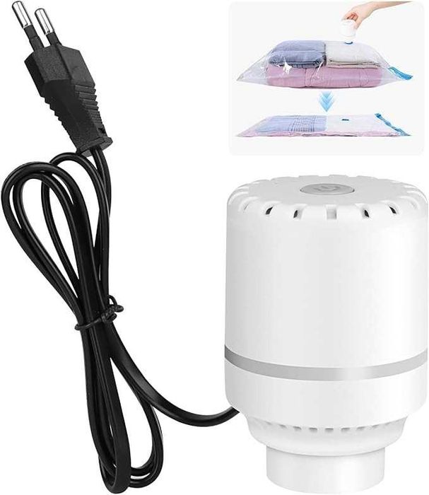 Bomba de ar elétrica portátil para saco de vácuo com 6 sacos incluídos