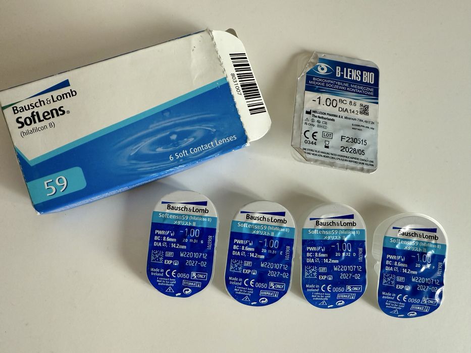 Soczewki kontaktowe -1 Softlens B-lens bio