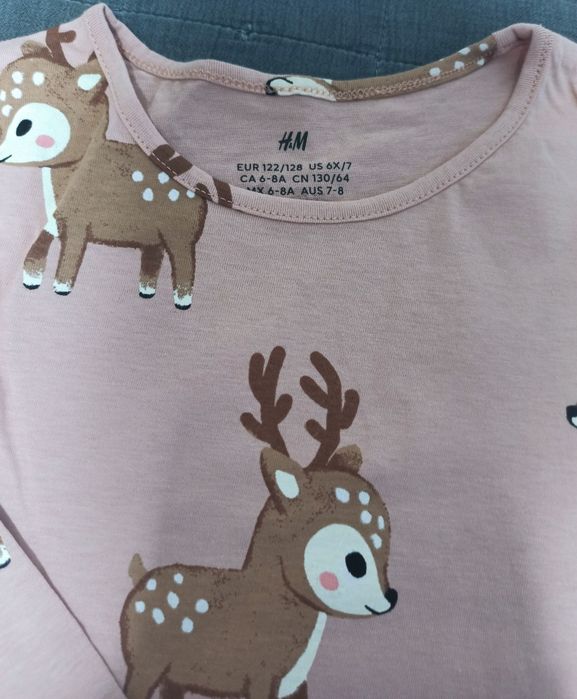 Nowy zestaw! H&M 122/128 dziewczynka reniferki
