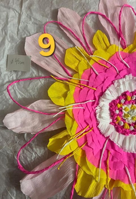 Kwiat XXL dzień babci i dziadka,3D z  bibuły, na urodziny imieni