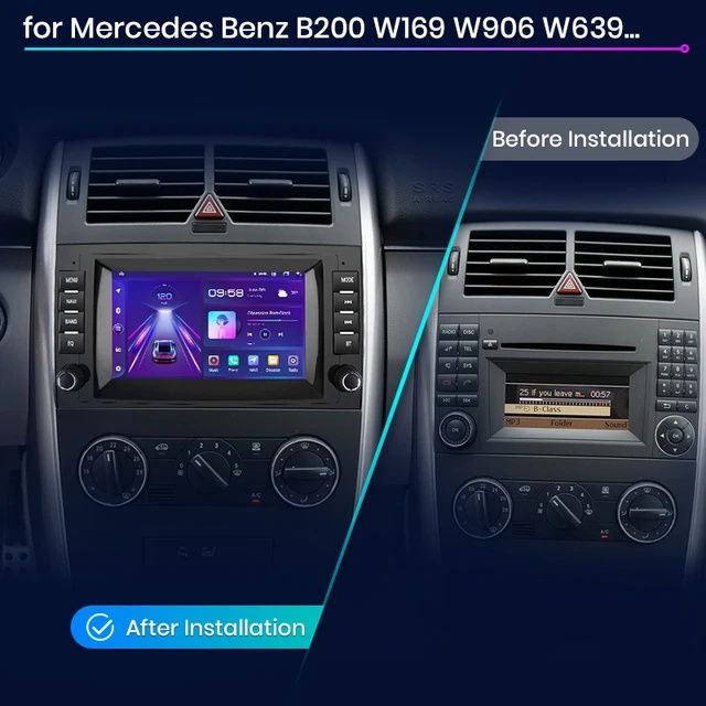 Rádio 7" android 2/32GB Mercedes B200 W169 w906 W639 CARPLAY WIFI GPS