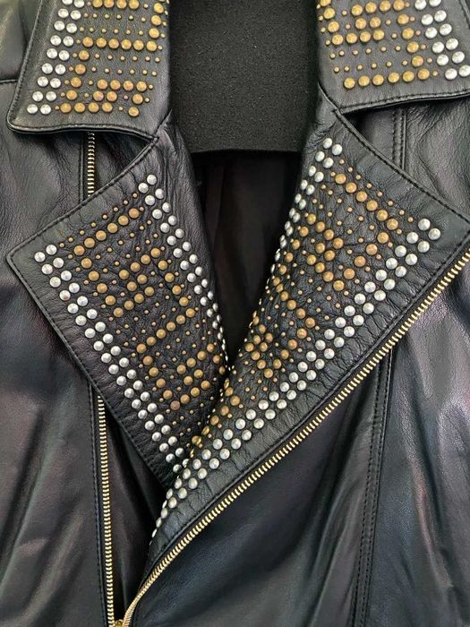 Versace for H&M | Casaco Biker em Pele Genuína | Edição Limitada | Como Novo