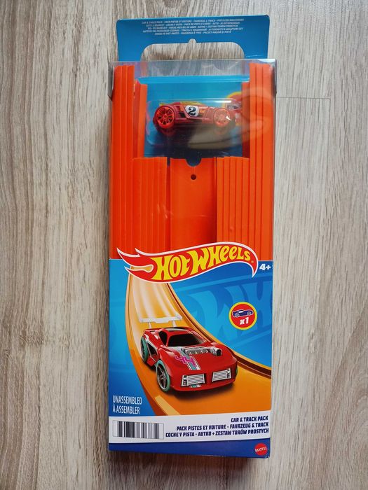 NOWY Zestaw HOT WHEELS BHT77 tory proste x 18 + łączniki x 18 + autko