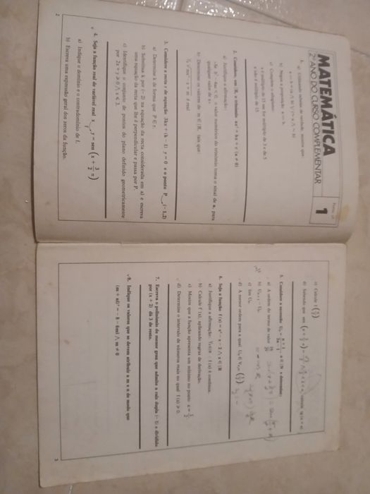 Pontos de avaliação final. 2 ano complementar. 1978