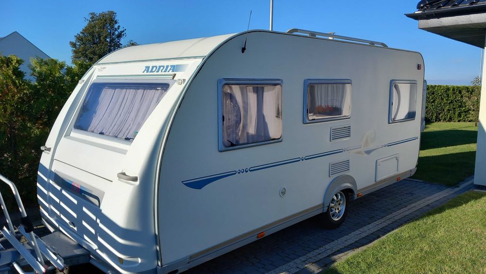 Hobby , Adria Adiva 502 UP , plus Namiot , Zasilanie z akumulatora 12V
