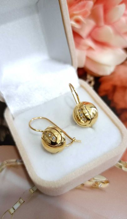 Złote kolczyki p.585/4,67g  Kulki