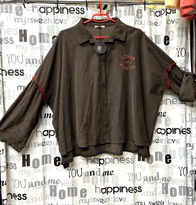 Рубашка микро вельвет, 100% хлопок, Италия, ОВЕРСАЙЗ, L- xxxl