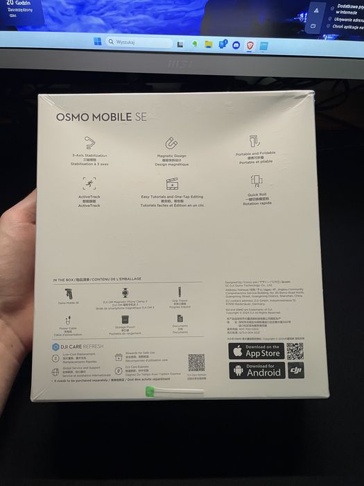 Gimbal DJI Osmo Mobile SE – Nowy, fabrycznie zapakowany