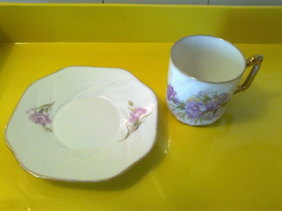 Chávenas café antigas Vista Alegre e Pillvuyt Foêc restauro porcelana