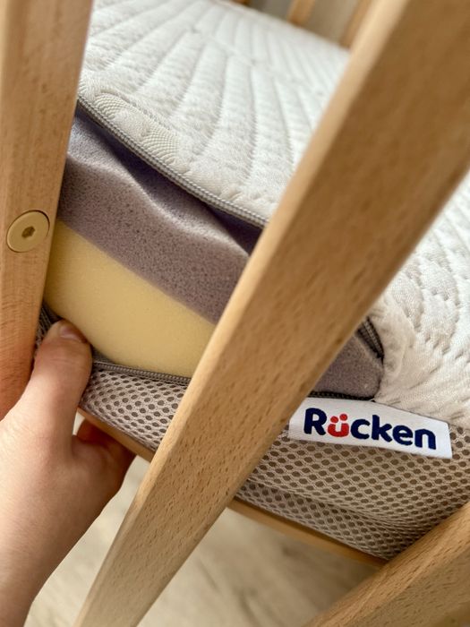 ASEPTIC Owal Mały Materac Premium do łóżeczka owalnego WALDIN